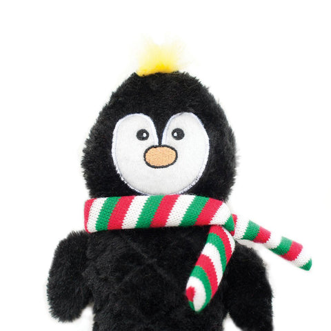 Zippy Paws HOLIDAY JIGGLERZ PENGUIN Dog Toy Puppy Toy Squeak 43x13cm