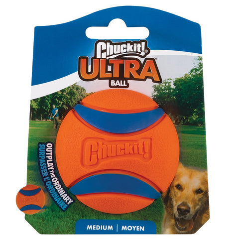 Chuckit! ULTRA BALL Dog Puppy Cat Kitten Ball Toy Medium 6cm - 1 pk