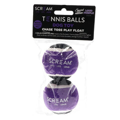 Scream TENNIS BALL Loud Purple Black Dog Toy Cat Toy Puppy Toy Kitten Toy 2pack