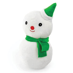 Snuggle Pals CHRISTMAS Xmas Dog Toy Puppy Toy SNOWMAN w/SQUEAKY BALL 17cm