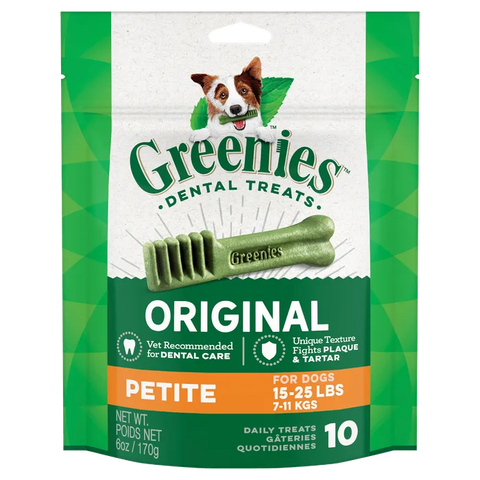 GREENIES Dog Puppy TREAT PACK 170G PETITE Dental Chews