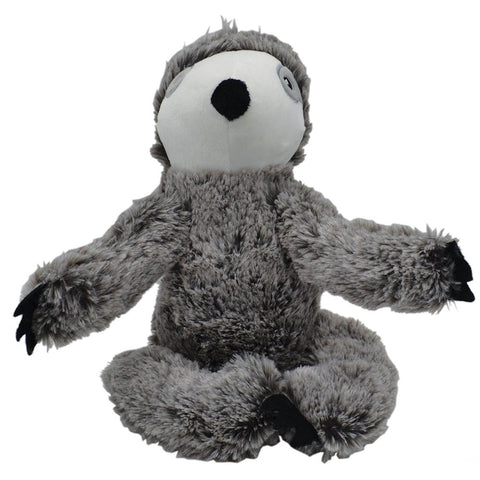 Snuggle Pals PLUSH SLOTH Grey Dog Toy Puppy Toy Squeaker Toy - Large 26 x 17 cm