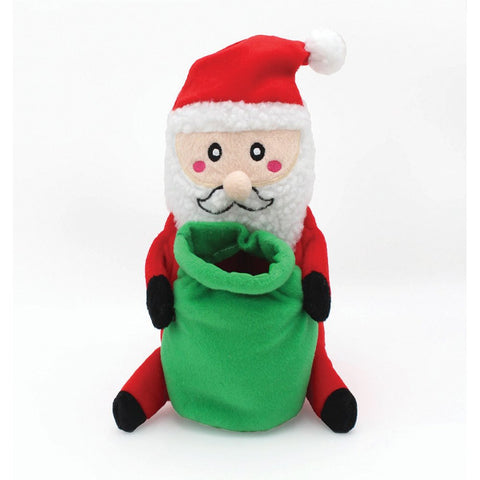 Zippy Paws Christmas Xmas Santa Burrow Dog Toy Puppy Toy